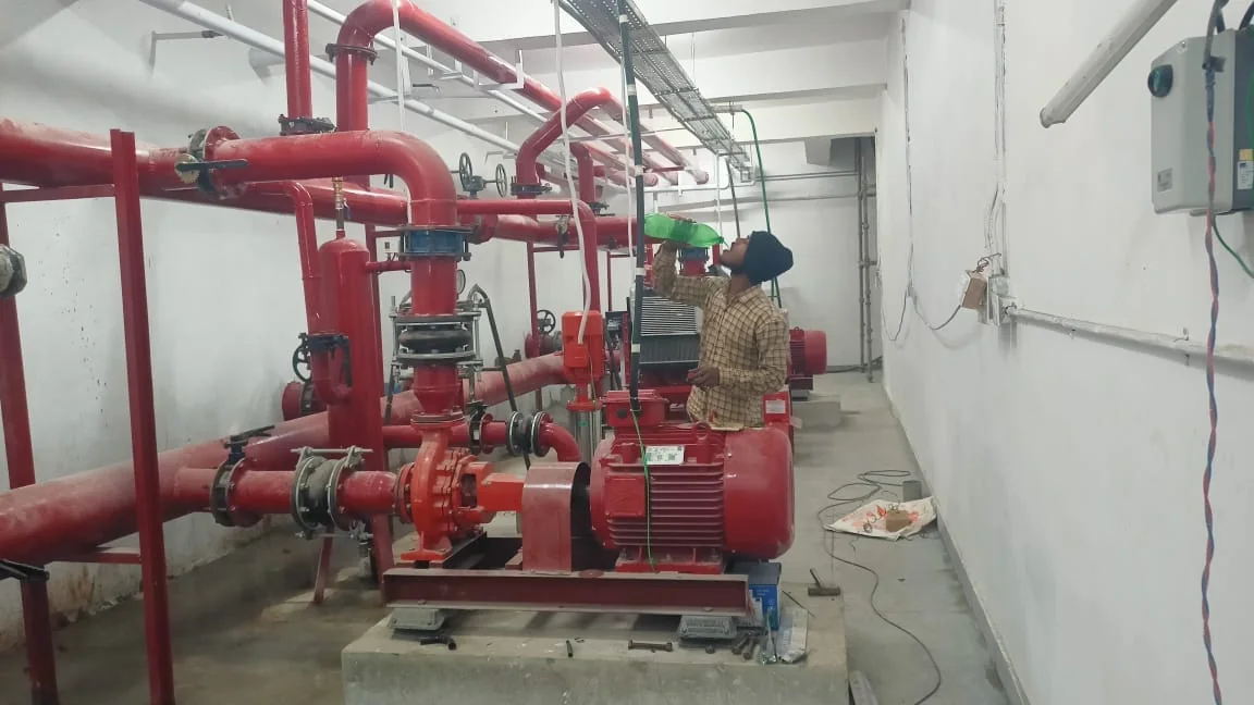 Fire pump room system installation