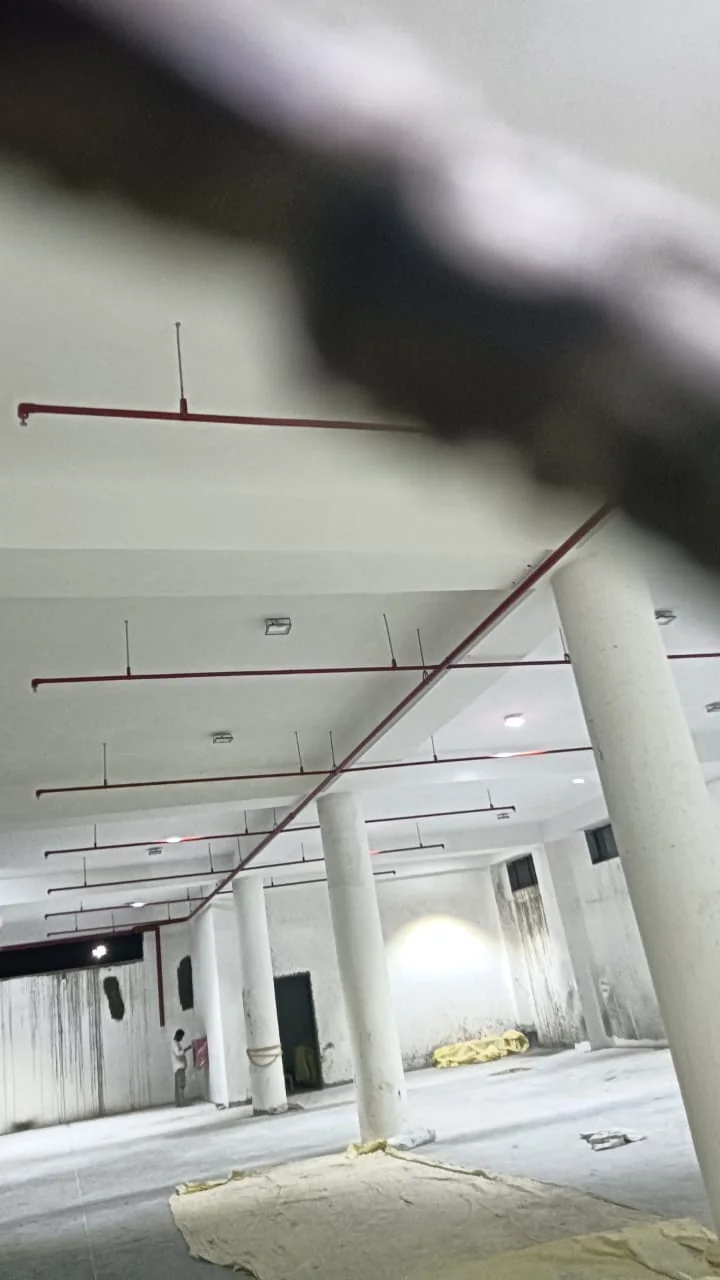 Ceiling sprinkler piping